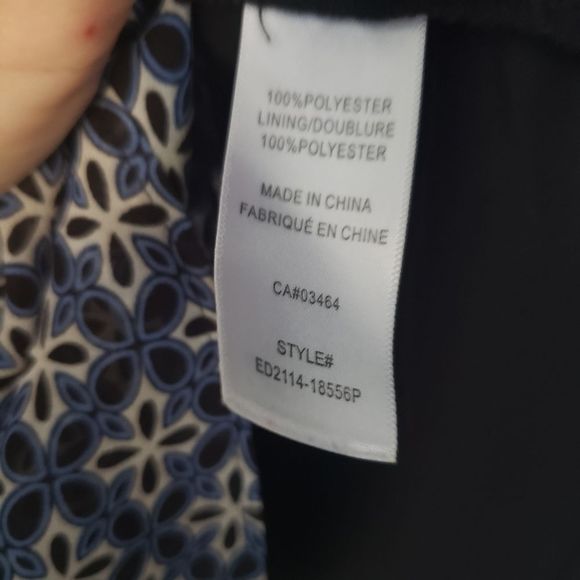 Ricki's blue black white blouse top size 4 medium - Picture 2 of 4